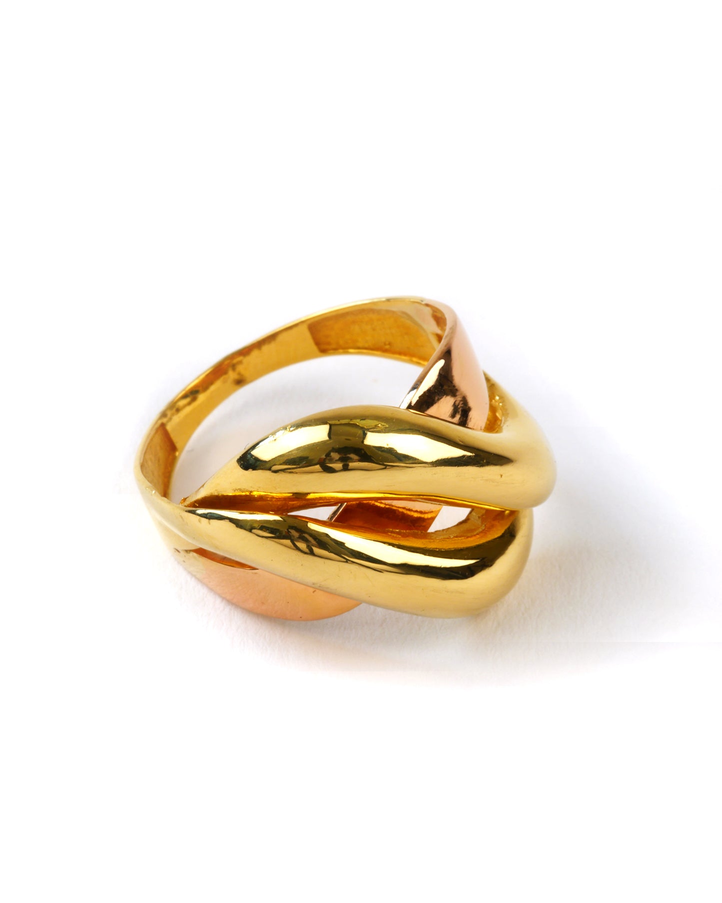 18K Rose and Yellow Gold Infinity Ring