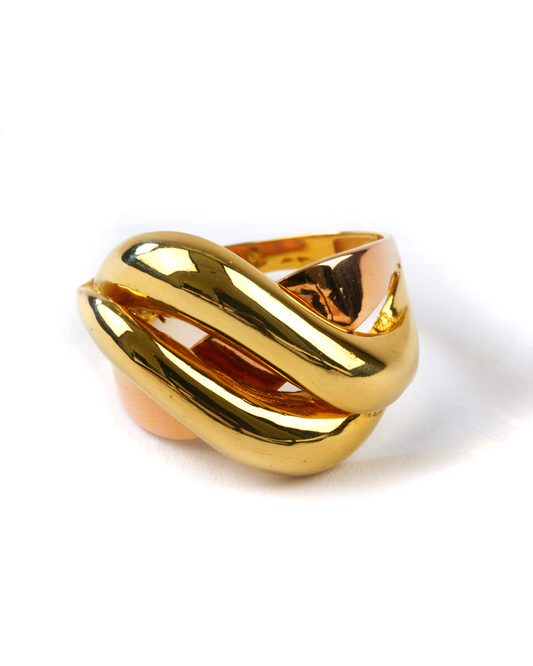 18K Rose and Yellow Gold Infinity Ring